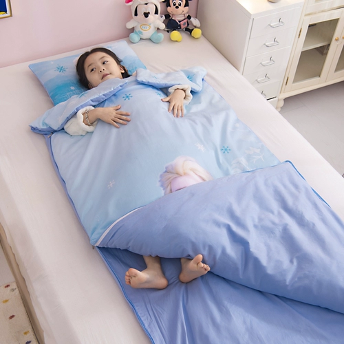 Детский спальный мешок для принцессы, хлопковое детское одеяло для путешествий, принцесса Эльза, «Холодное сердце»