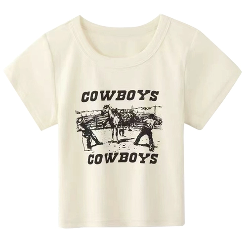 Tide, короткая летняя хлопковая приталенная футболка, коллекция 2022, с рукавом