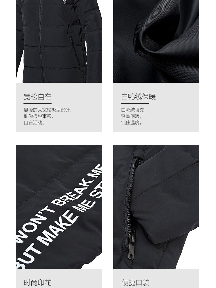 Li Ning ngắn xuống áo khoác nữ áo khoác mới ấm áp trùm đầu nhẹ mùa đông dày vịt trắng xuống đồ thể thao - Thể thao xuống áo khoác áo phao lông vũ nữ có mũ