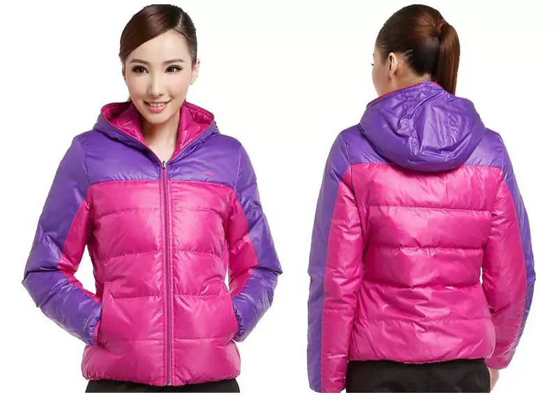 Li Ning xuống áo khoác ngắn đôi phải đối mặt với phụ nữ trùm đầu windproof ấm Slim thể thao giản dị áo khoác mùa đông quần áo của phụ nữ