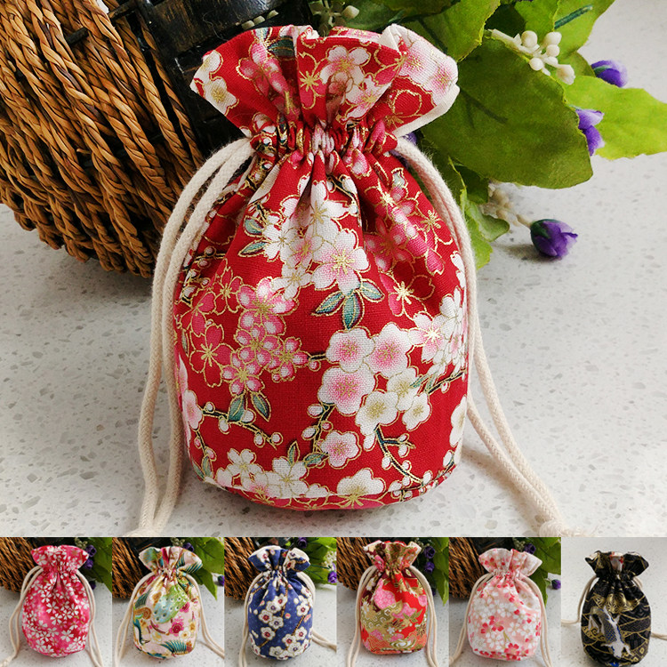 Sugar bag round pure cotton bag printed cotton bag jewelry gift packaging bag bag bag bag bag bag bag pocket pocket