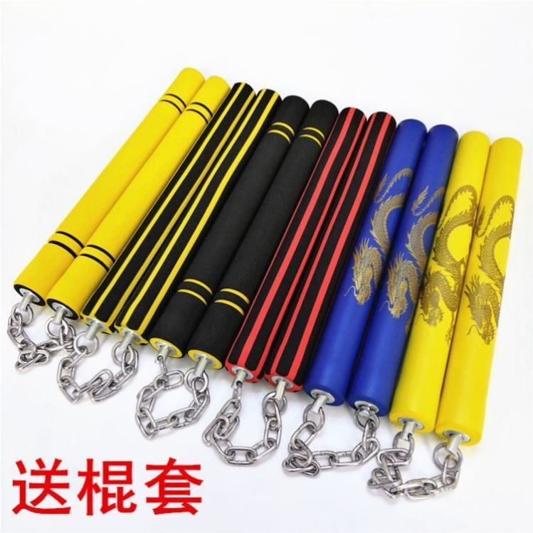 Double stick beginner children's sponge safety practice double stick taekwondo stainless steel combat two-in-one dual use
