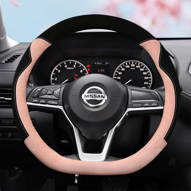 Suitable for Nissan 14 Gen Xuan Classic New Teana Khida Qashida Qijun Winter Automotive Steering Wheel Sleeve Plush