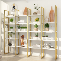 Nordic cosmetics shelf rack multi-layer simple beauty salon shoe shop window floor-to-ceiling display stand gold
