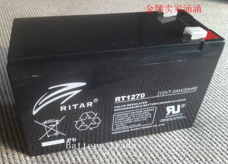 RITAR RIDA Lead Acid Acid Maintenance Battery 12V7AH RT1270 door-prohibited fire battery
