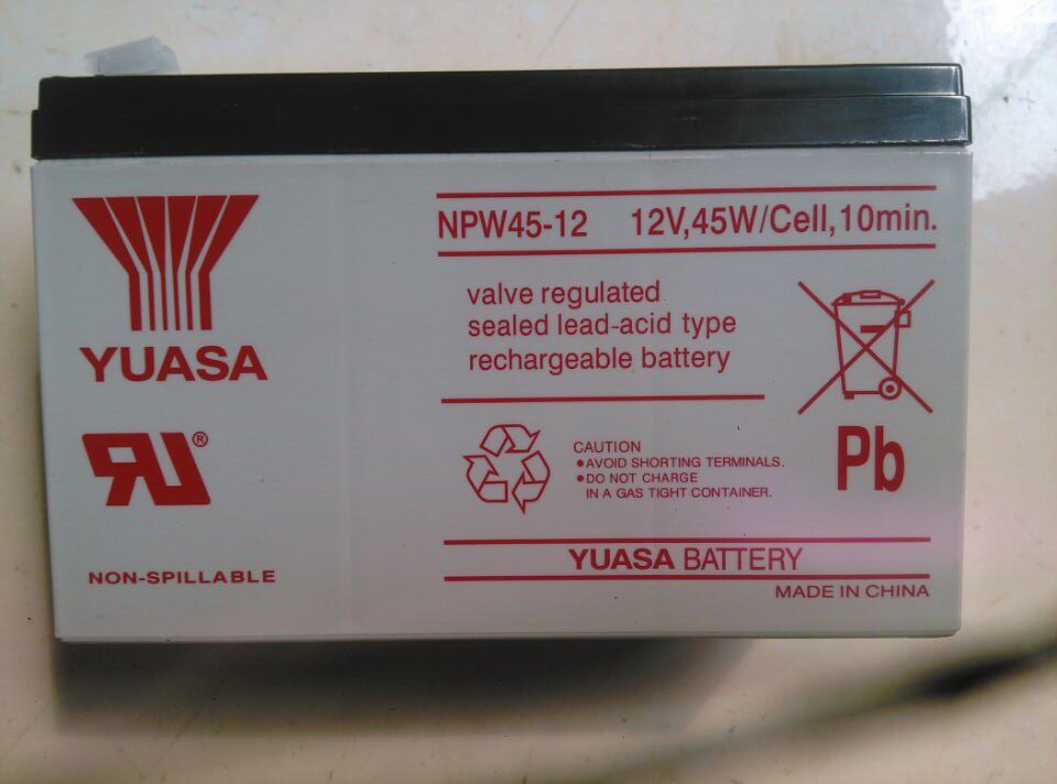 Yuasa (YUASA) NPW45-12 maintenance-free lead-acid battery 12V9AH UPS elevator access control power supply