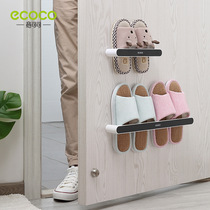 Bathroom slipper rack Wall-mounted wall toilet shoe storage artifact Bathroom punch-free shoe rack storage shelf