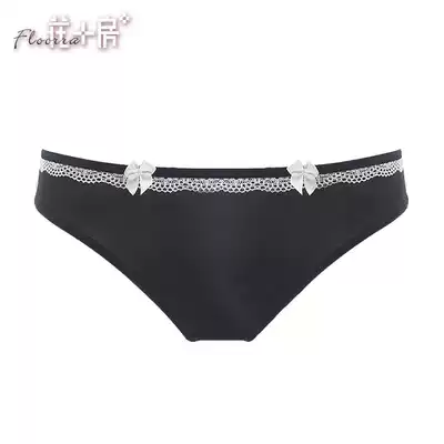 Flower room simple sweet student girl underwear black lace comfortable Lady breifs 111