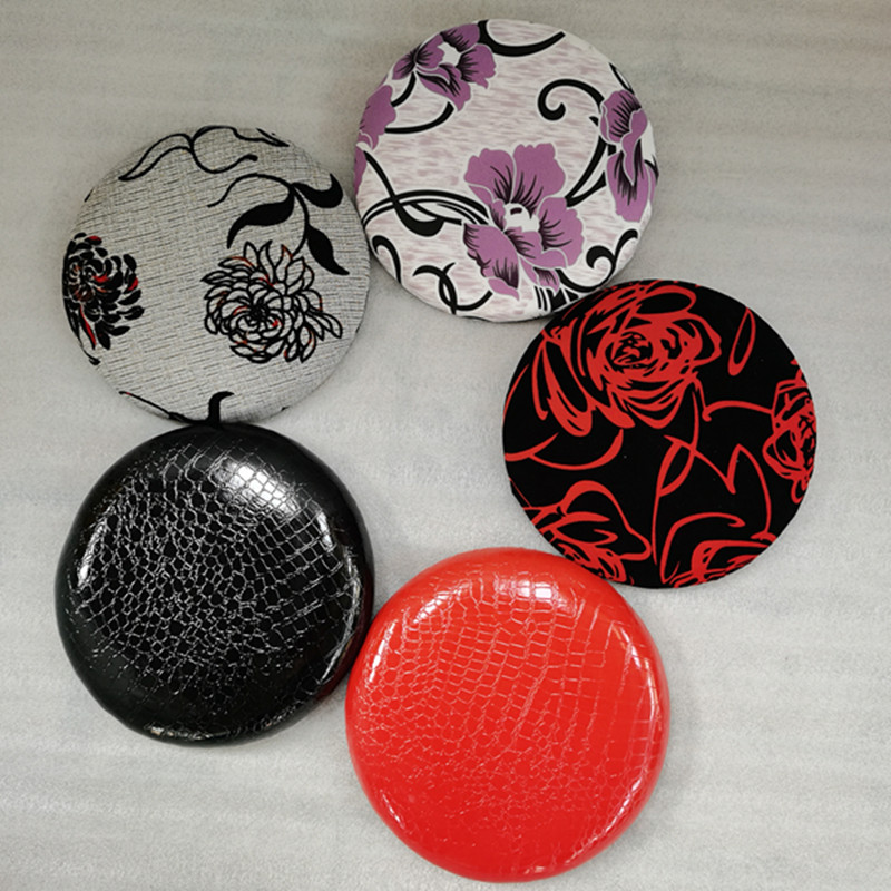 Plastic Eight Hole Round Stool Cushion Household Leather Sponge Cushion Fashion Fabric Cushion Upholstery Cushion Solid Wood Seat Surface 29CM