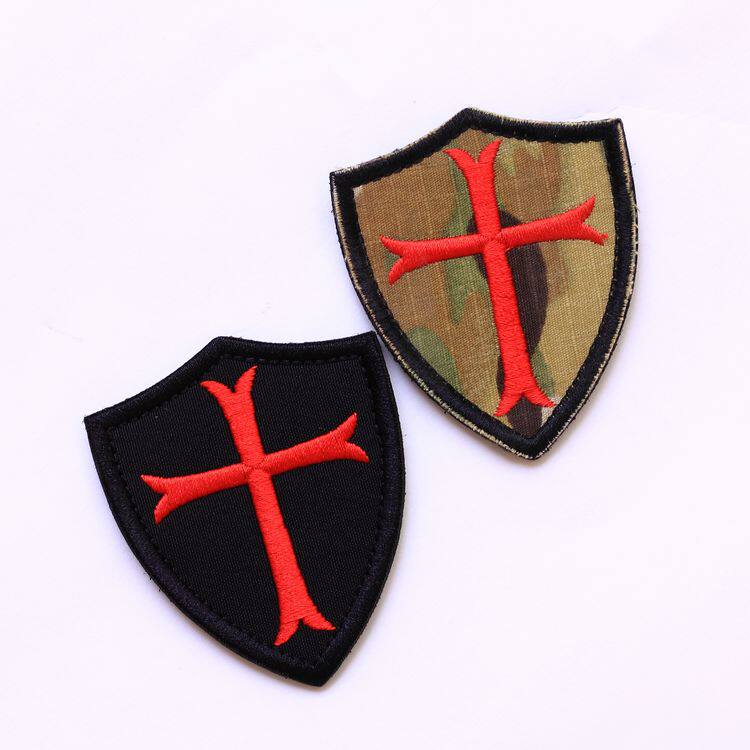 70% Templar Crusader Velcro Embroidery Armband 7 5*6 3CM Morale Patch 2 Colors