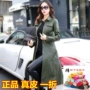 Áo khoác da nữ Hained 2017 mới phần dài Phiên bản Hàn Quốc của áo gió mỏng bằng da cỡ lớn mùa thu áo khoác da dài áo da lộn