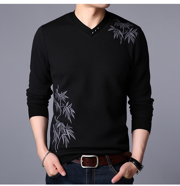 Đàn ông trẻ tuổi và trung niên màu đỏ SpongeBob áo len cashmere cổ tim nam cộng với người cha trung niên nhung mặc áo len áo giữ nhiệt nam