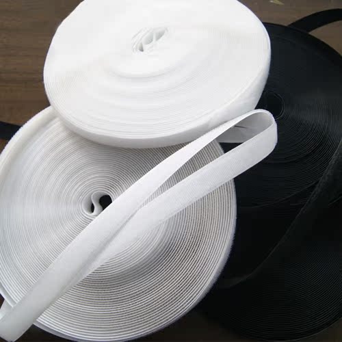 Glue-Free Velcro Tape/Fastener Tape/Adhesive Strips/Nylon Hook and Loop Fasteners Accessories - Black and White 2cm