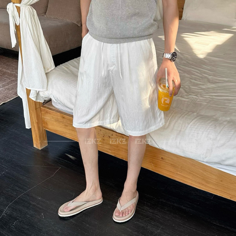 Summer Tencel Lyocell Lightweight Shorts for Men, Loose Straight-Leg Versatile Casual Sports Five-Point Shorts Beach Pants Summer Tencel Lyocell Lightweight Shorts for Men, Loose Straight-Leg Versatile Casual Sports Five-Point Shorts Beach Pants