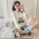 Đồ ngủ Phụ nữ Lông cừu San hô Mùa đông Lông cừu Dễ thương Phim hoạt hình Công chúa ngọt ngào Hàn Quốc Sinh viên tươi Flannel Dịch vụ tại nhà