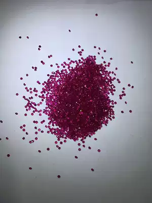 High-quality natural ruby 0 7-3 5mm full centistone small dot round bare stone women's ring 18K gold inlaid edging