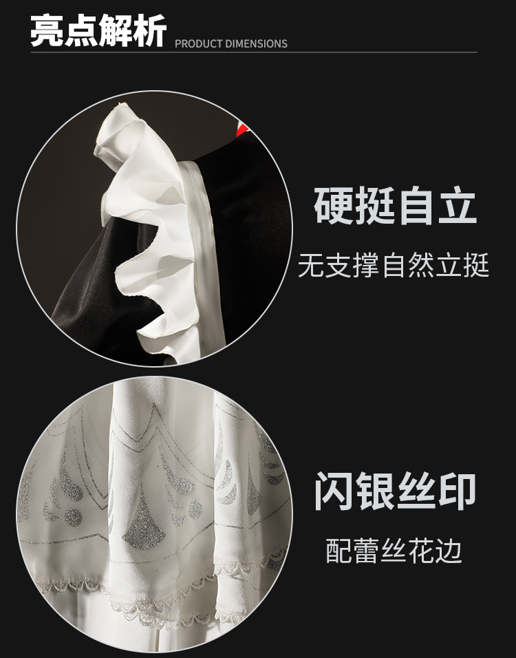 Alexandrina Sebastiane Rina Cosplay Perücke Zenless Zone Zero Kopfband Frauen Halloween Dienstmädchen Uniform Haushalt Haar 14