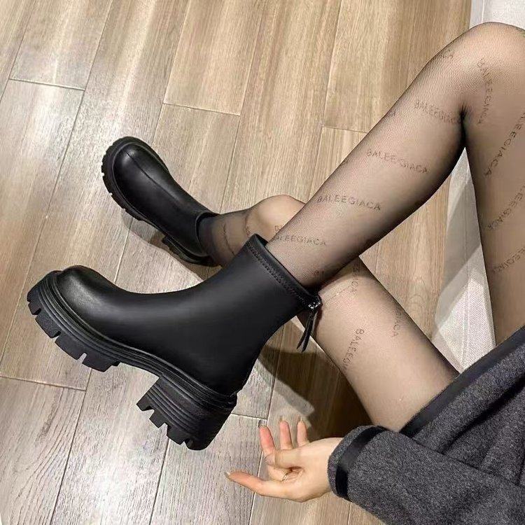 Брендовые женские ботинки Martin из натуральной кожи; новинка 2025 года; сезон зима; бархатные короткие ботинки-скинни с мягкой подошвой на толстой нескользящей подошве