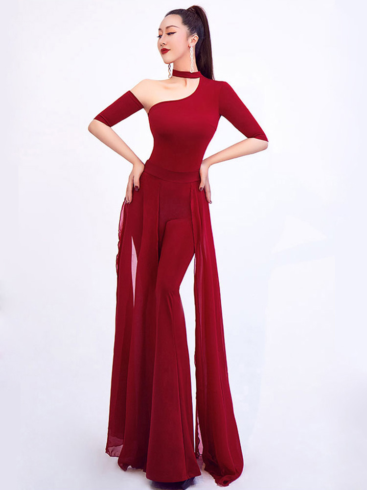 Dancing Pose Winged Body Suit Woman Suit Tutor Sashimi Network Red Rehearsal for Dance Walk of Dance Go Out to the Huber