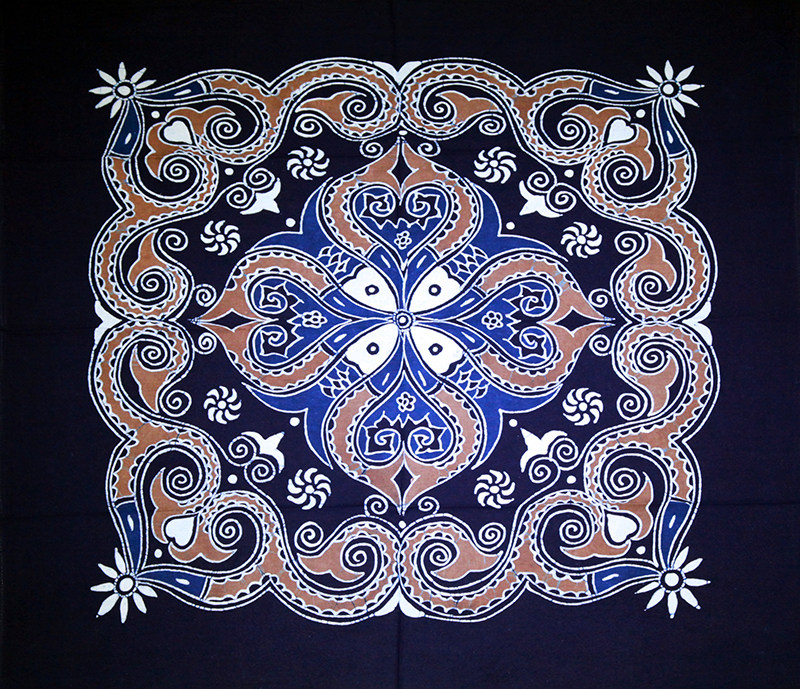 Guizhou ethnic characteristics handicrafts Miao Batik natural plant batik cloth Home wall decoration canvas art tablecloth