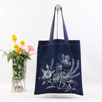 Guizhou intangible cultural heritage handmade Miao batik natural plant hand-painted shopping bag tourist souvenir