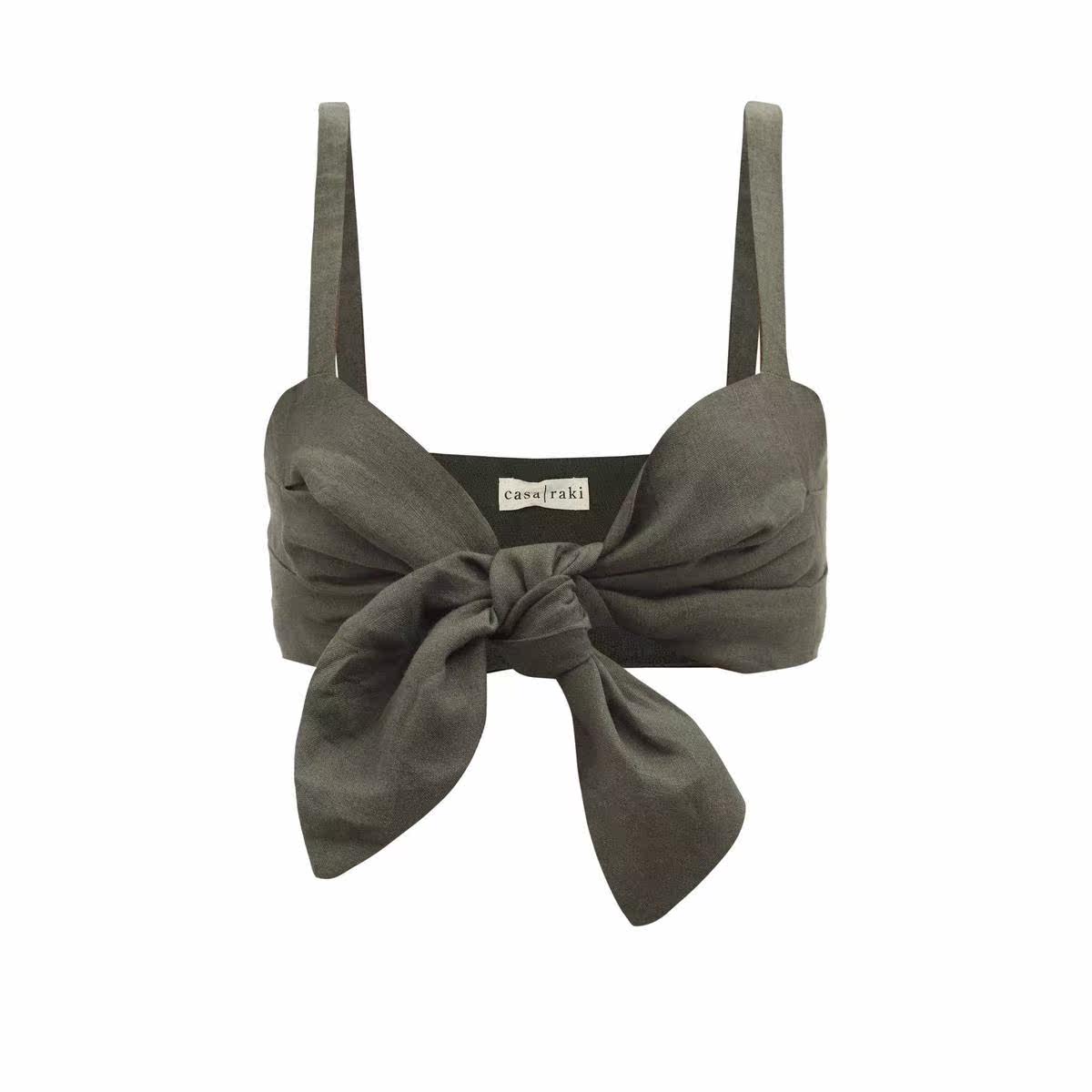 Casa Raki Cala Strap Linen Bikini Underwear 2022 New Spring Summer Ladies Luxury