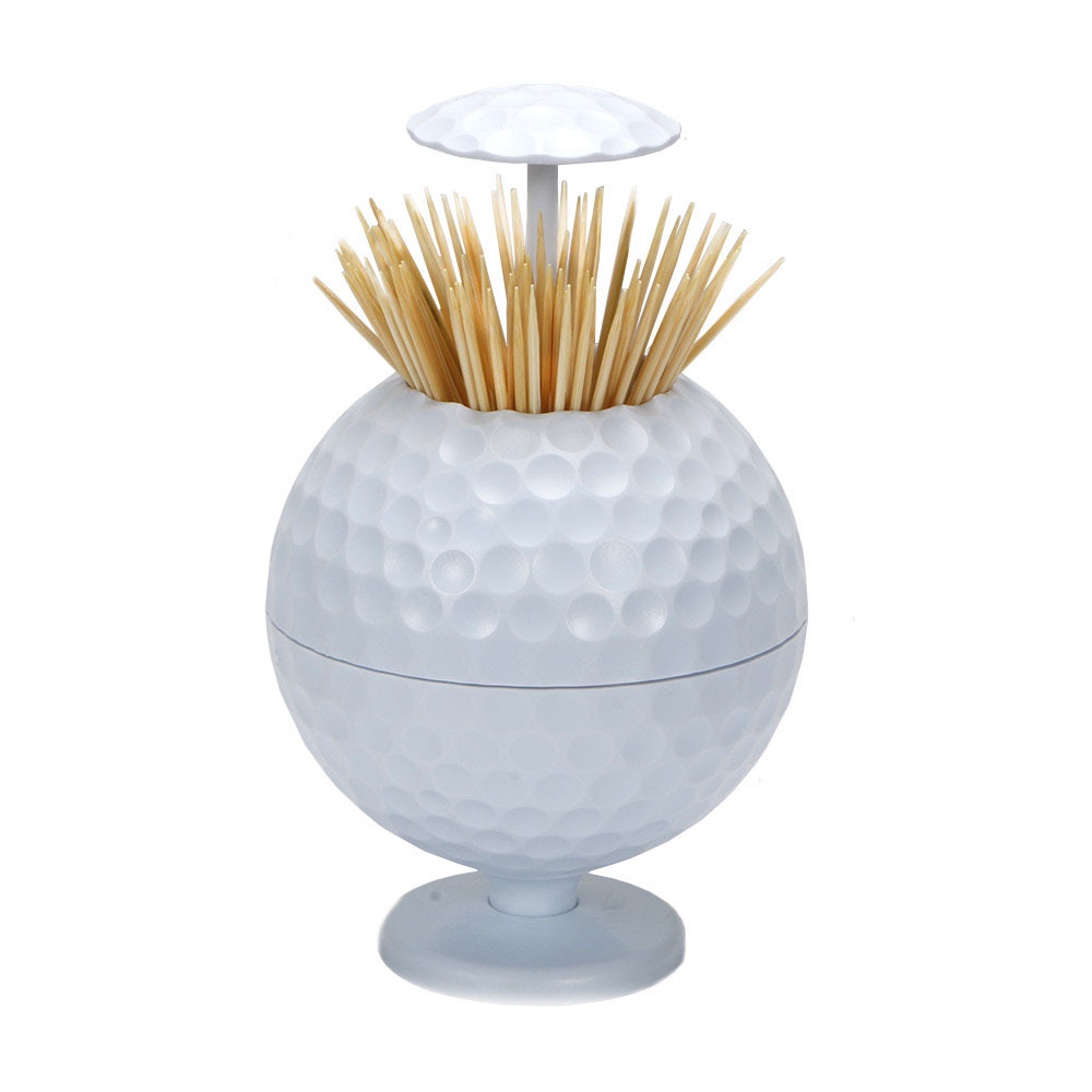 Golf Toothpick Cylinder Press Automatic Toothpick Box Creative Living Room Home Personality Portable Toothpick Bucket-Taobao