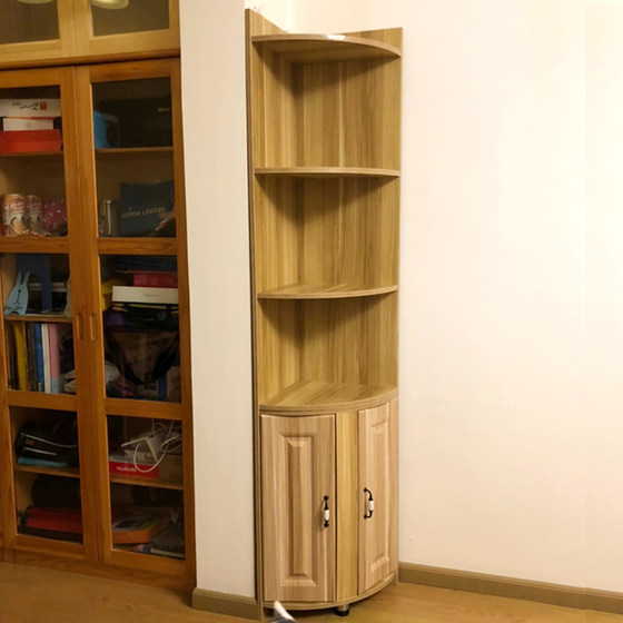 Corner cabinet wardrobe combination corner shelf triangular locker storage rack corner corner bedroom living room arc