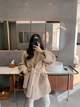 ByYou 2020 winter New all wool waist strap fur coat womens long fur one coat