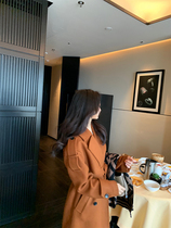 ByYou 2020 winter New temperament woolen coat female thick Korean version waist strap medium long woolen coat