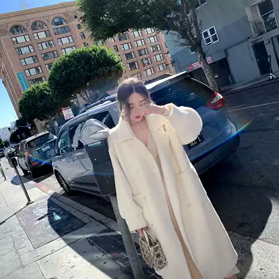 ByYou 2020 winter new imitation mink white fur coat women's medium and long version of the socialite fur coat