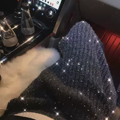 ByYou winter foreign pie black sequined wool knitted skirt women's thickened new waist long skirt