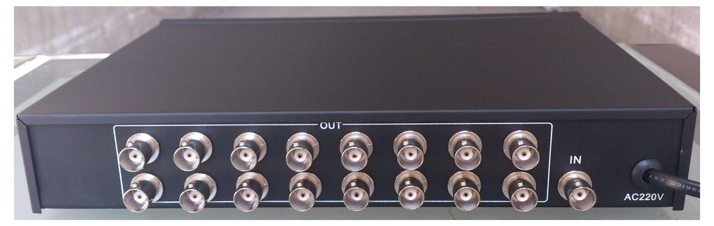 Tongli BNC1016 16-way BNC video splitter 1 minute 16 1 drag 16 BNC1 into 16 out divider