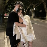 Белое пальто, весенняя куртка, короткий кардиган, в стиле Шанель, в западном стиле, по фигуре