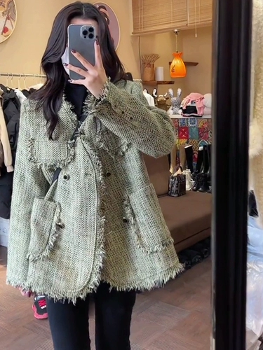 Демисезонная ретро утепленная куртка, в корейском стиле, в стиле Шанель