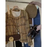 Ретро демисезонная куртка, кардиган для отдыха, французский ретро стиль, в стиле Шанель, увеличенная толщина