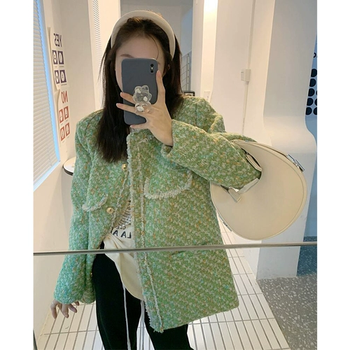 Зимняя ретро изысканная стеганая хлопковая куртка, в стиле Шанель, увеличенная толщина