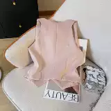 Летний комплект, жилет, юбка в складку, премиум класс, французский стиль, высокая талия