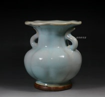 Coal Kilns Burnt Old Jun Porcelain Duck Egg Green Sunflower Mouth