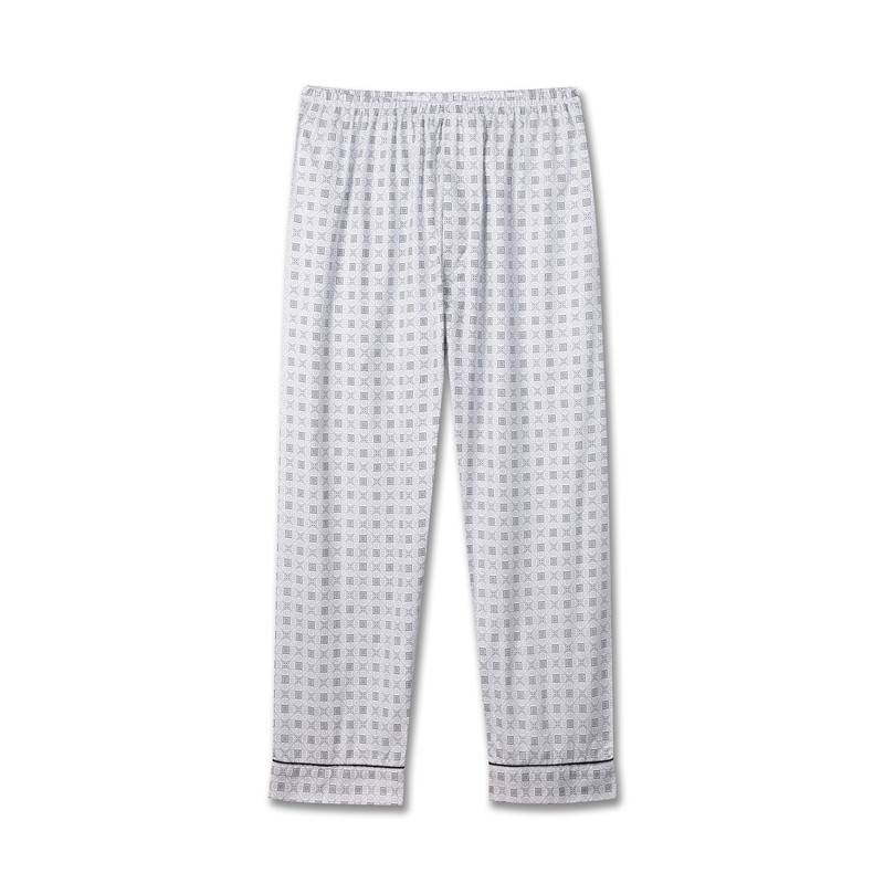 Mùa xuân và mùa thu Cotton mới Bộ đồ ngủ rộng rãi Quần cotton nam trung niên Quần nhà mùa hè Quần nhà nam Quần mỏng thời trang mặc nhà