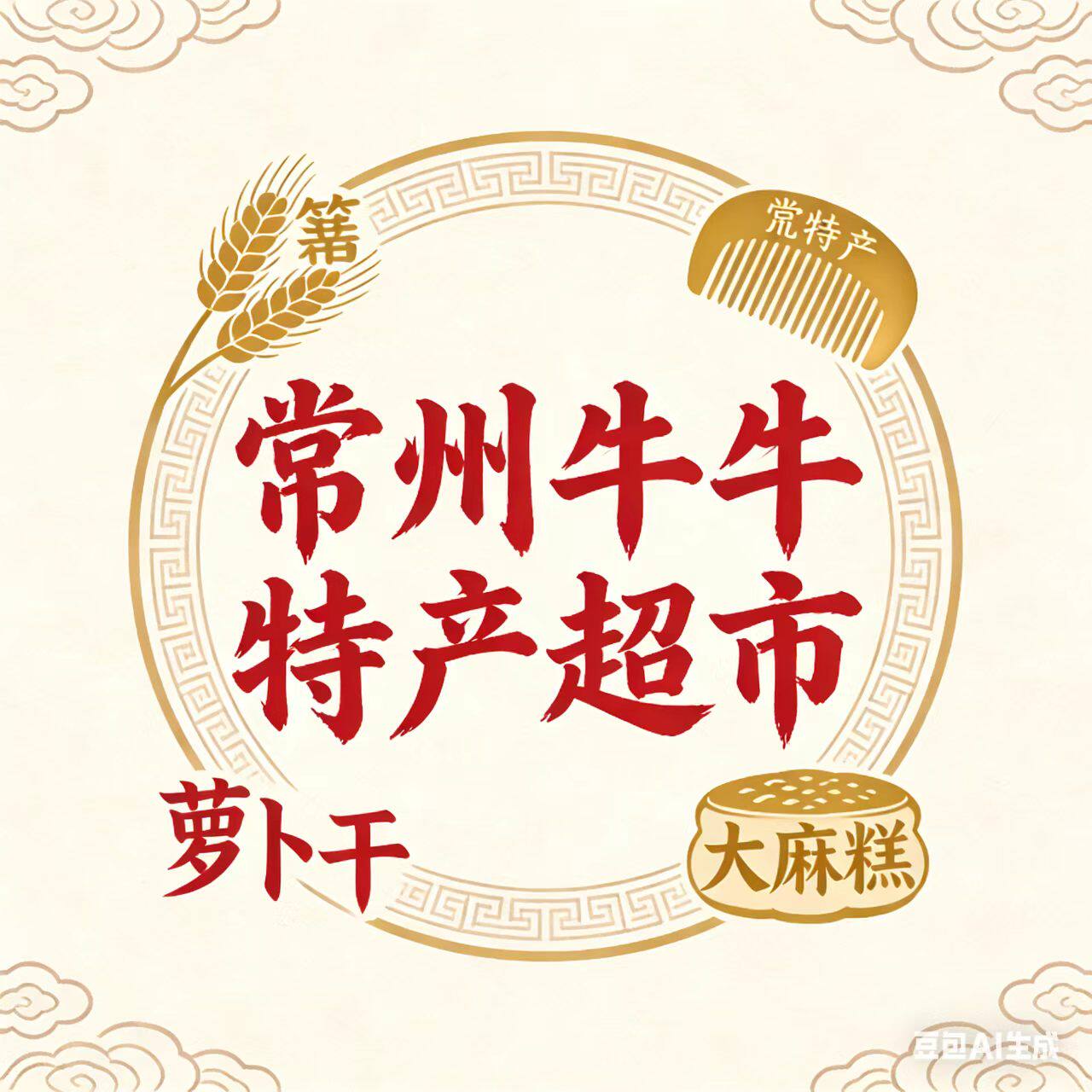 常州牛牛特产超市的LOGO