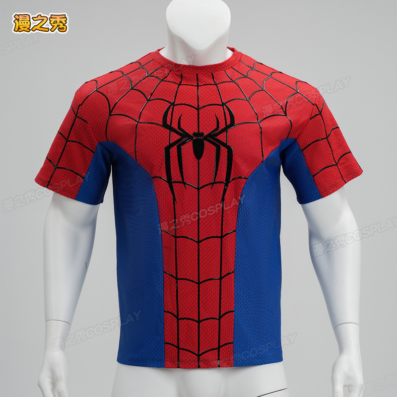 Spider-Man T-Shirt Brand New Day Screen-Printed Short-Sleeve Halloween Cosplay Adult Foreign Trade Clothing for Men