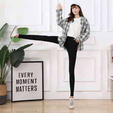 魔术裤黑色九分打底裤高腰显瘦