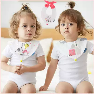 muslin tree baby saliva towel Cotton triangle towel baby gauze bib newborn boy boy girl