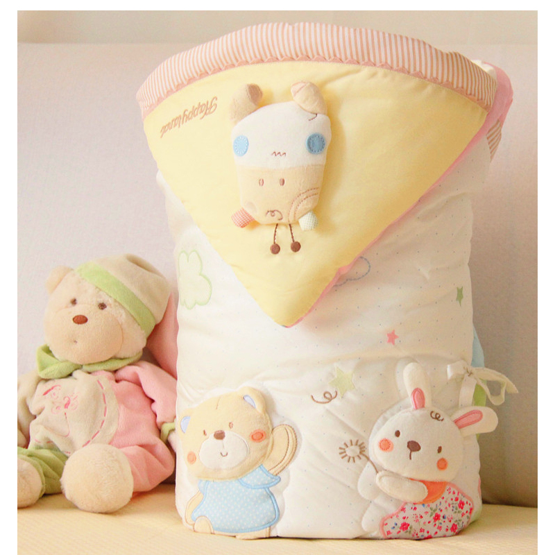 Korean gunsatin cotton baby hug by pure cotton bag by newborn cuddle with newborn cuddle thickened autumn and winter baby hug