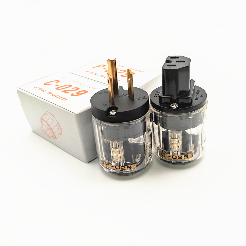 New American Power Plug Hair Fever HIFI Sound Plug Transparent Case P029 American C029 Terminal