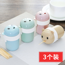 Portable cartoon toothpick box home living room toothpick tube creative simple toothpick box toothpick jar