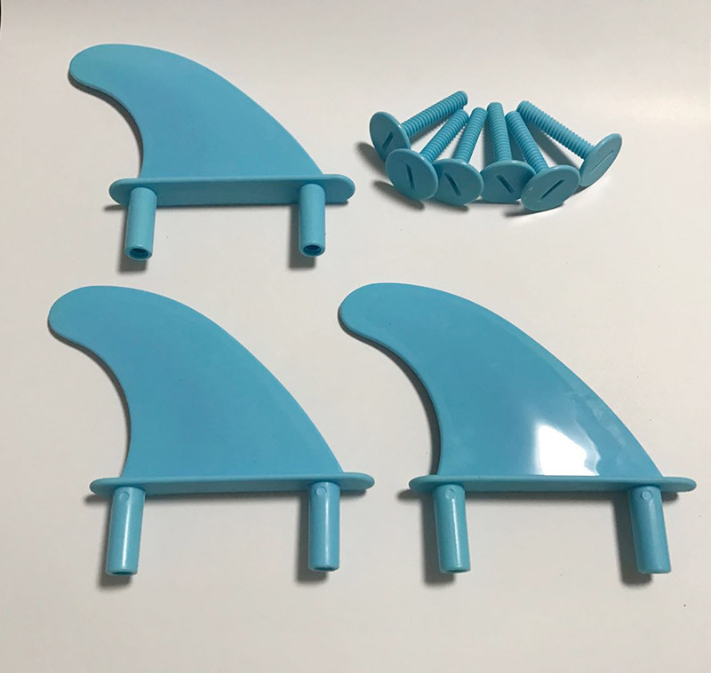 Surfboard soft board tail rudder Practice board tail rudder Soft board tail rudder 3 sets of blue (special)