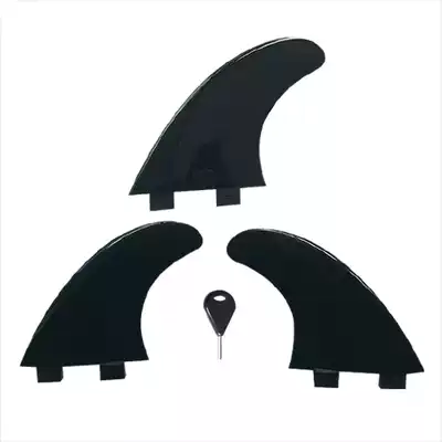 High quality plastic tail rudder surfboard tail rudder FKGFCC G5 3 sets Black
