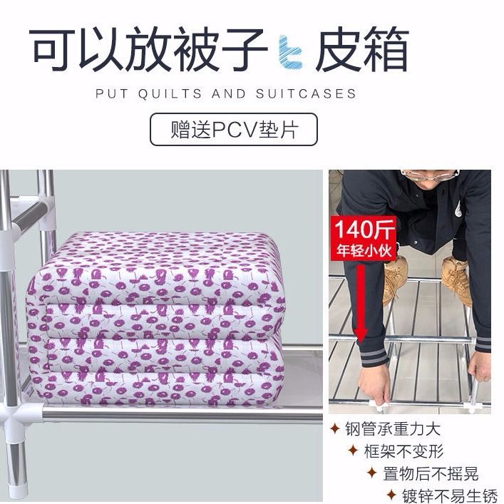 Mới vải tủ quần áo rèm vải dày cốt thép đậm đơn giản vải tủ quần áo khung thép bảo quản tủ quần áo lắp ráp - Buồng tủ gỗ nhỏ